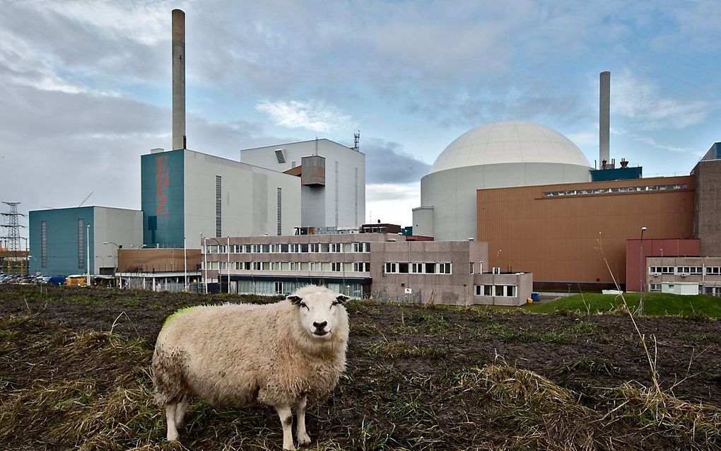 De energiecentrale van EPZ in het Zeeuwse Borssele, met rechts de kerncentrale . beeld ANP