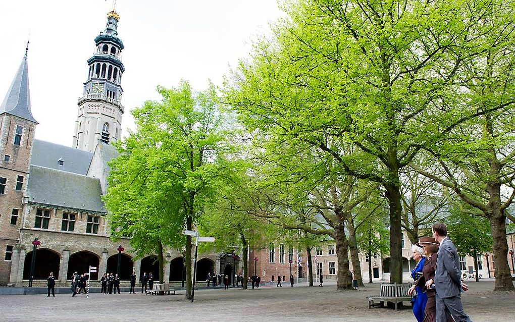 Aankomst bij de Nieuwe Kerk in Middelburg voor de uitreiking van de Four Freedoms Awards, een aantal jaar geleden.  beeld ANP