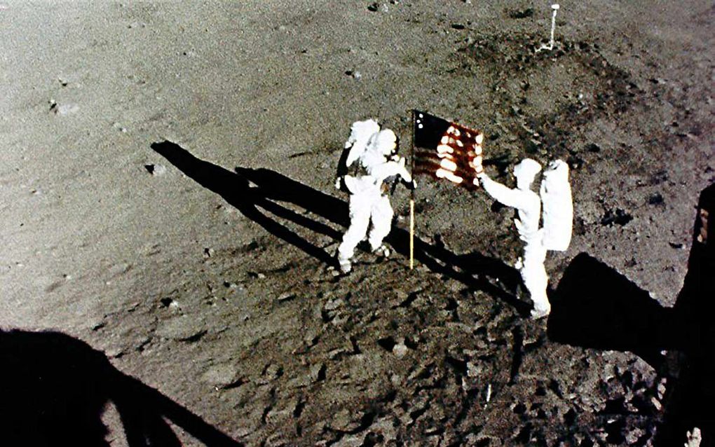 Amerikanen op de maan in 1969. beeld EPA