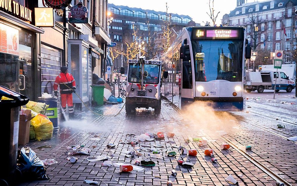 Nieuwjaarsmorgen in Amsterdam. beeld ANP