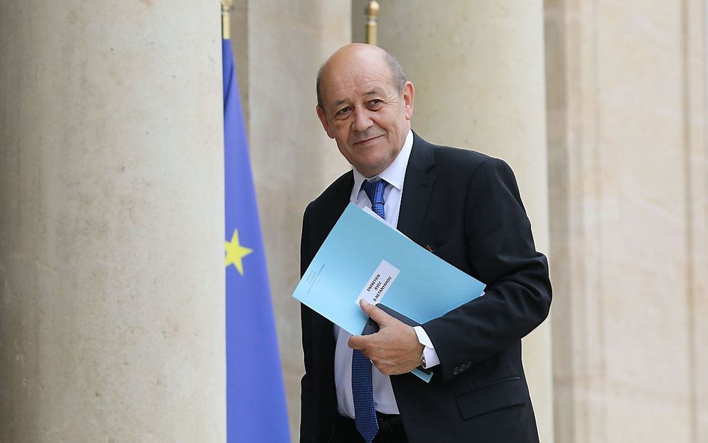 De Franse minister van Buitenlandse Zaken Jean-Yves Le Drian. beeld AFP