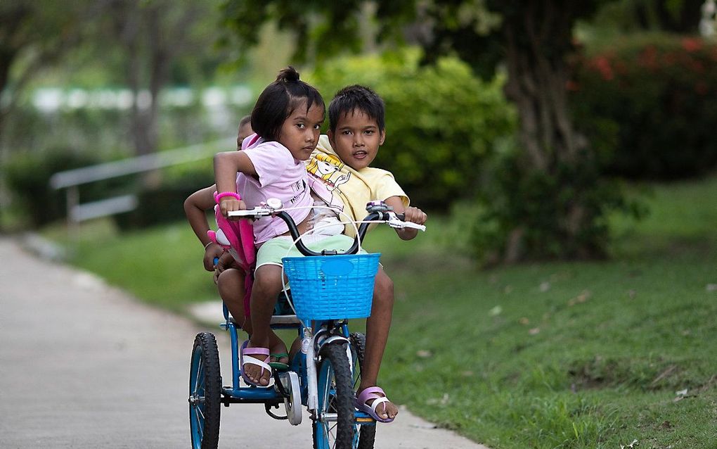 Een andere Siamese tweeling, uit Thailand. beeld EPA