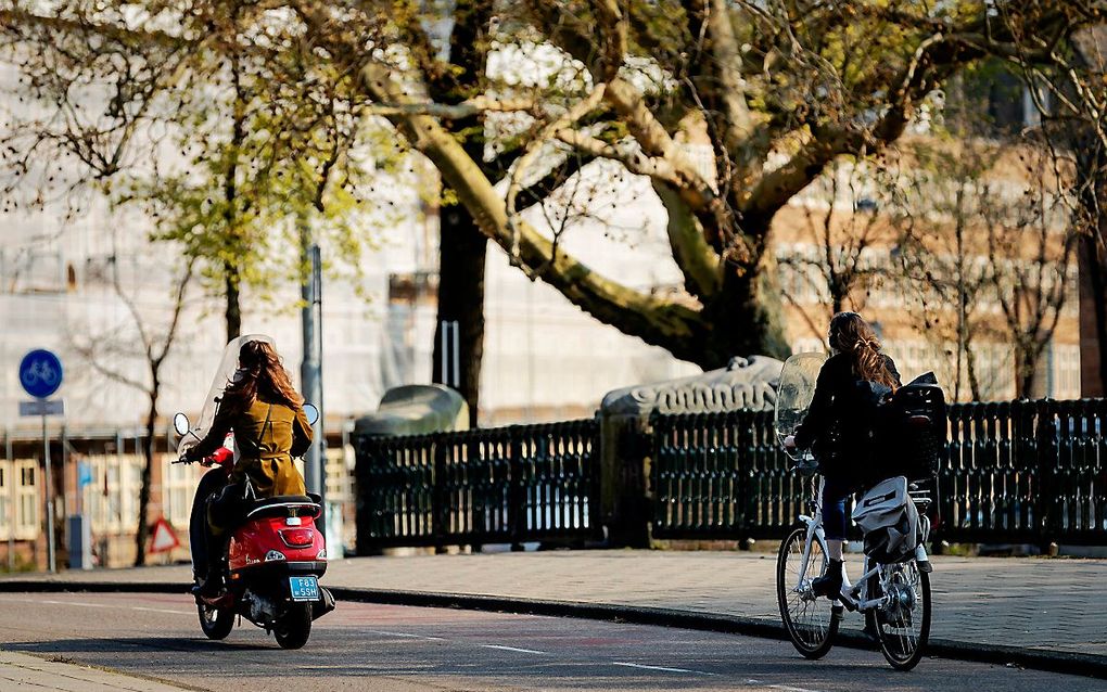 Fietser in Amsterdam. beeld ANP