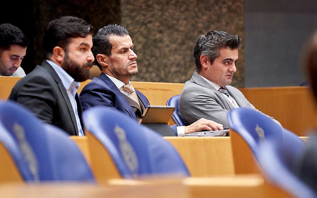 De fractie van Denk, Selcuk OztUrk, Farid Azarkan en Tunahan Kuzu in oktober 2019. beeld ANP