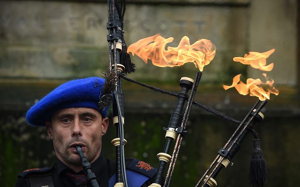 Een Schotse pro-onafhankelijkheidsdemonstrant in Glasgow. beeld AFP