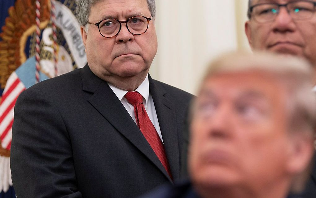 De Amerikaanse minister van Justitie William Barr. beeld EPA