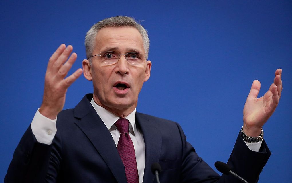 NAVO-topman Jens Stoltenberg. beeld EPA