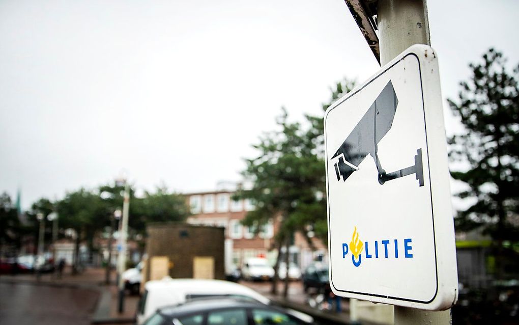 Cameratoezicht op het Tesselseplein in Den Haag. beeld ANP