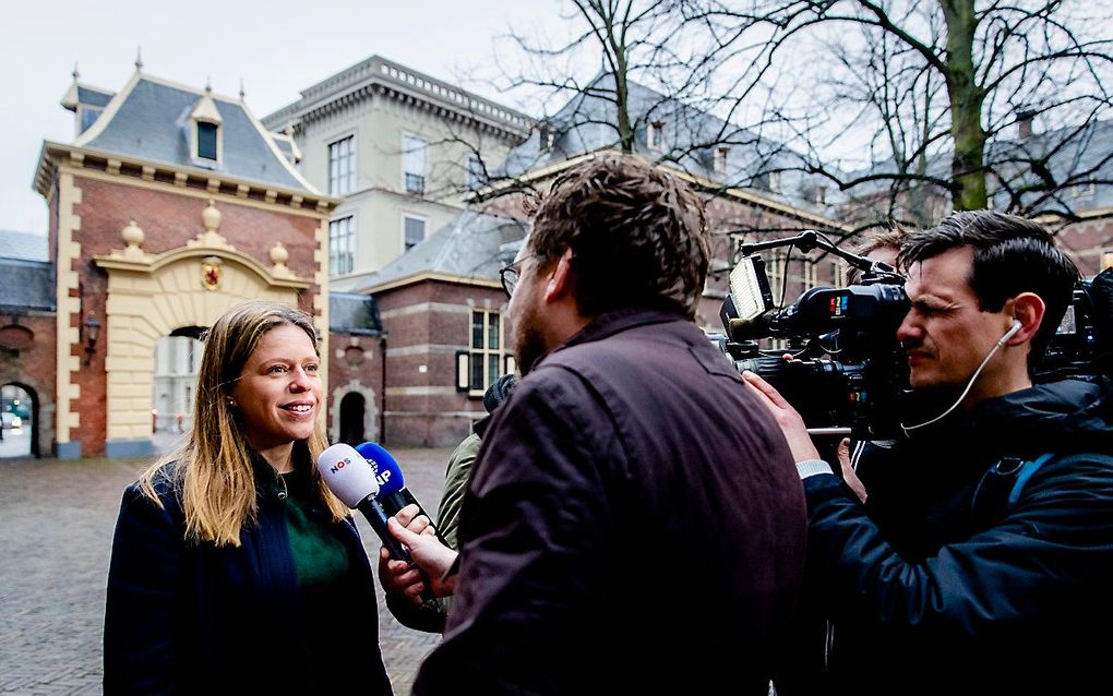 Schouten vrijdagmiddag voor het overleg over stikstof. beeld ANP