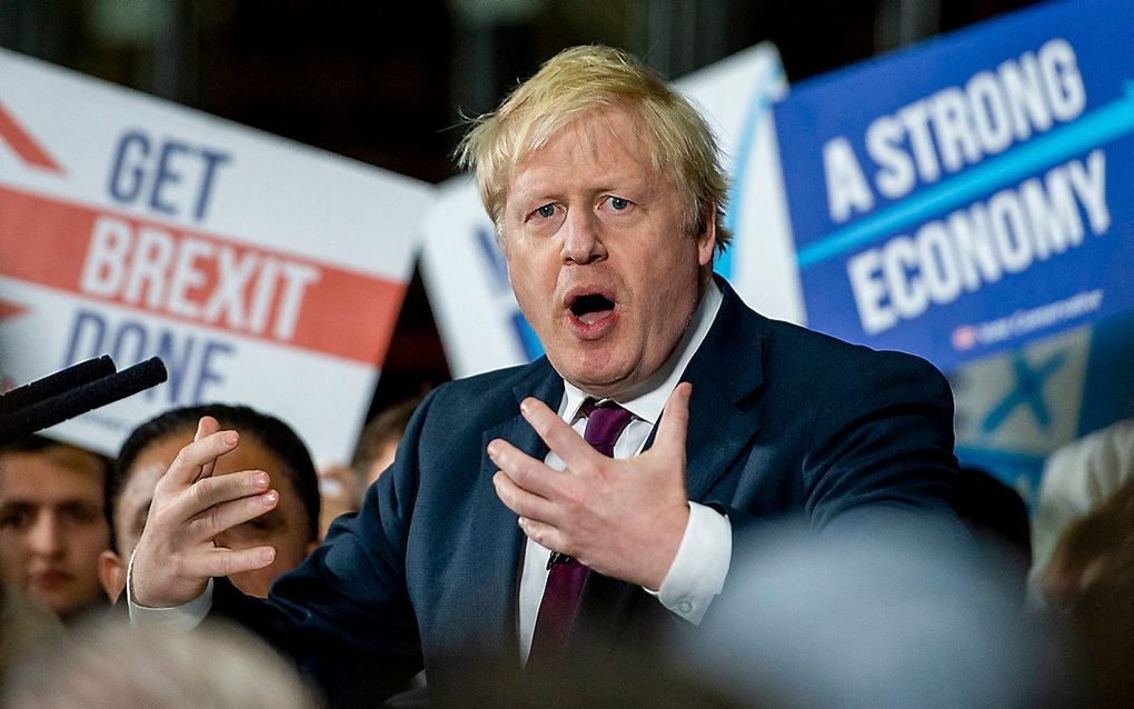 De Britse premier Boris Johnson. beeld EPA