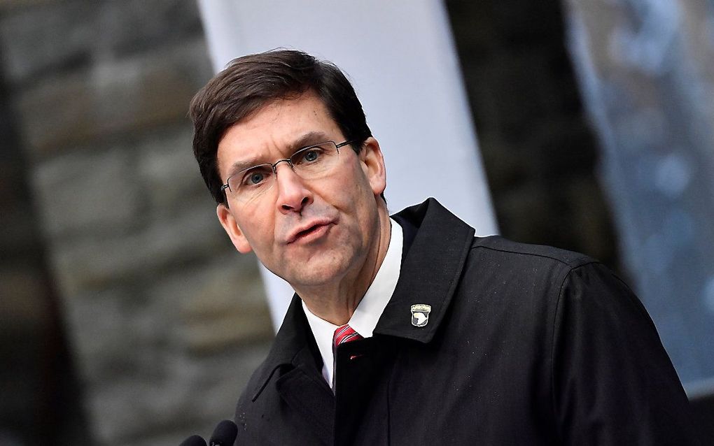 De Amerikaanse minister van Defensie Mark Esper. beeld AFP