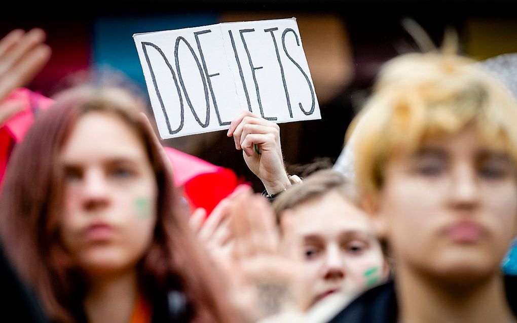 Demonstratie van Extinction Rebellion Jong in 2019. beeld ANP, Sem van der Wal