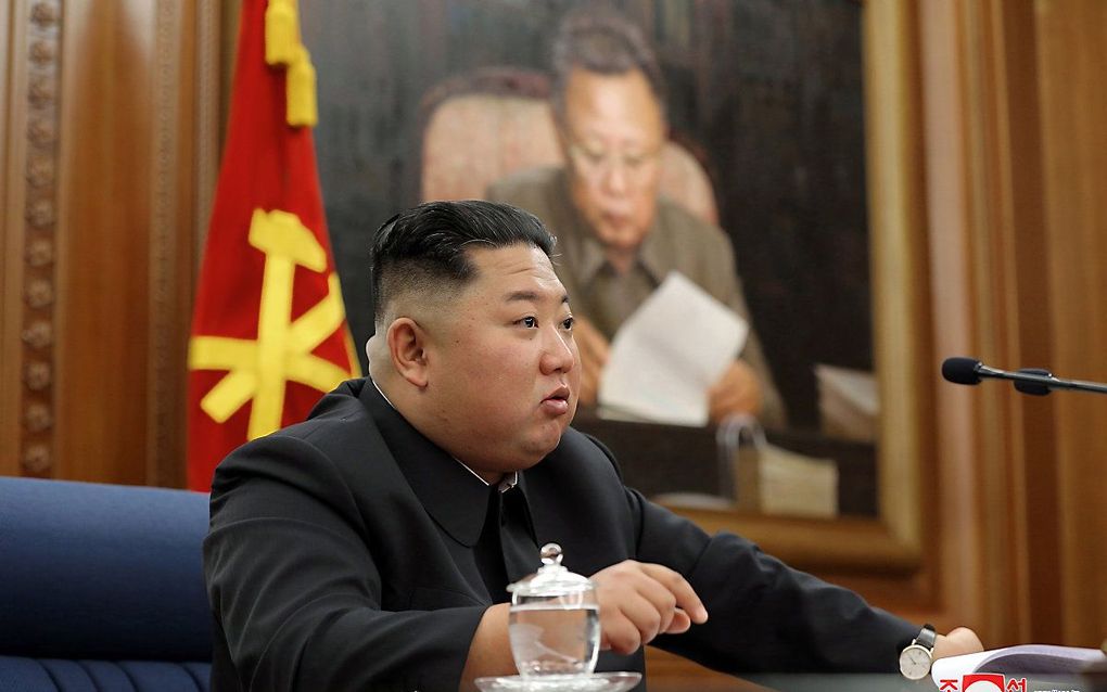 De Noord-Koreaanse leider Kim Jong-un. beeld EPA