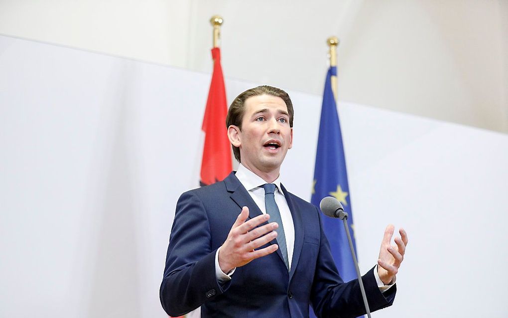 Kurz staat de pers te woord over de nieuwe regeringscoalitie. beeld EPA