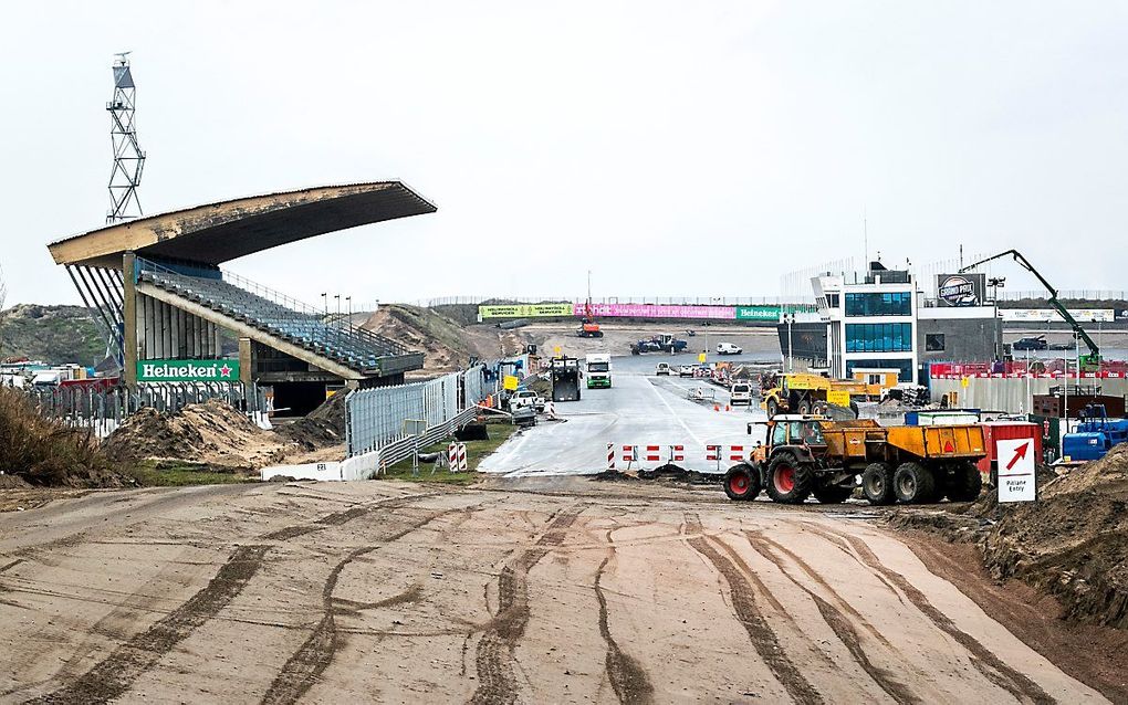 Verbouwing van het circuit van Zandvoort. beeld ANP