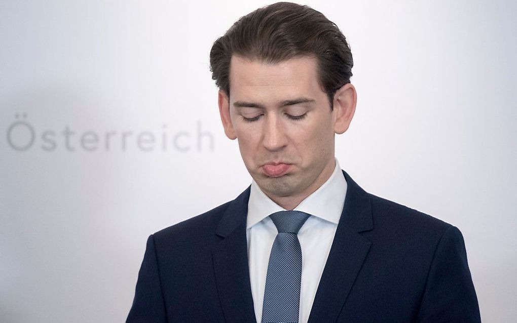 De Oostenrijkse bondskanselier Sebastian Kurz. beeld EPA