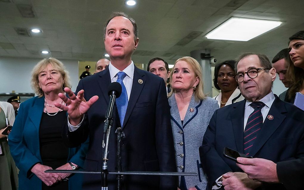 Hoofdaanklager Adam Schiff. beeld EPA