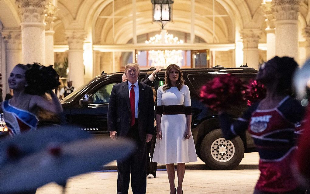 De Amerikaanse president Donald Trump en Melania Trump. beeld AFP