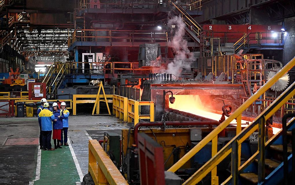 De Tata Steelvestiging in Port Talbot, Engeland. beeld AFP