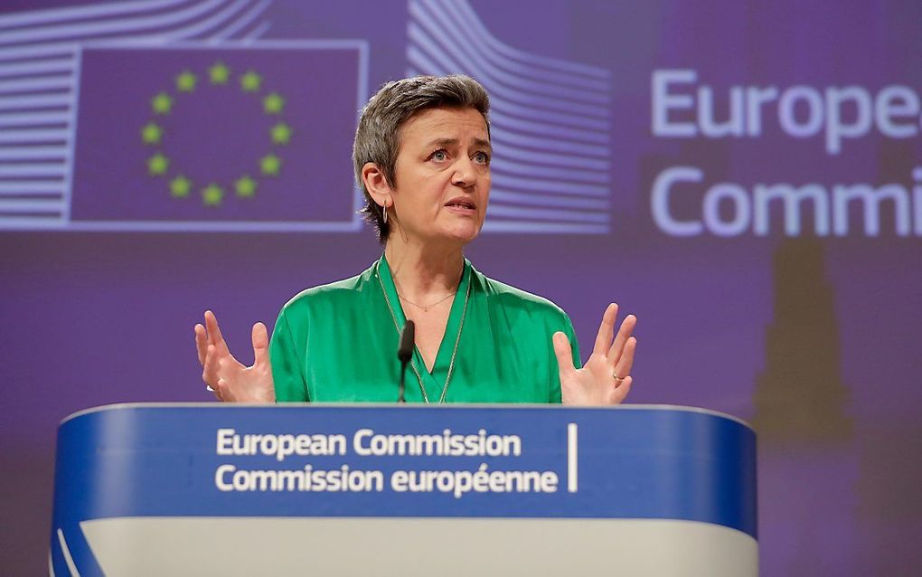 Margrethe Vestager, vicevoorzitter van de Europese Commissie. beeld EPA, Stephanie Lecocq