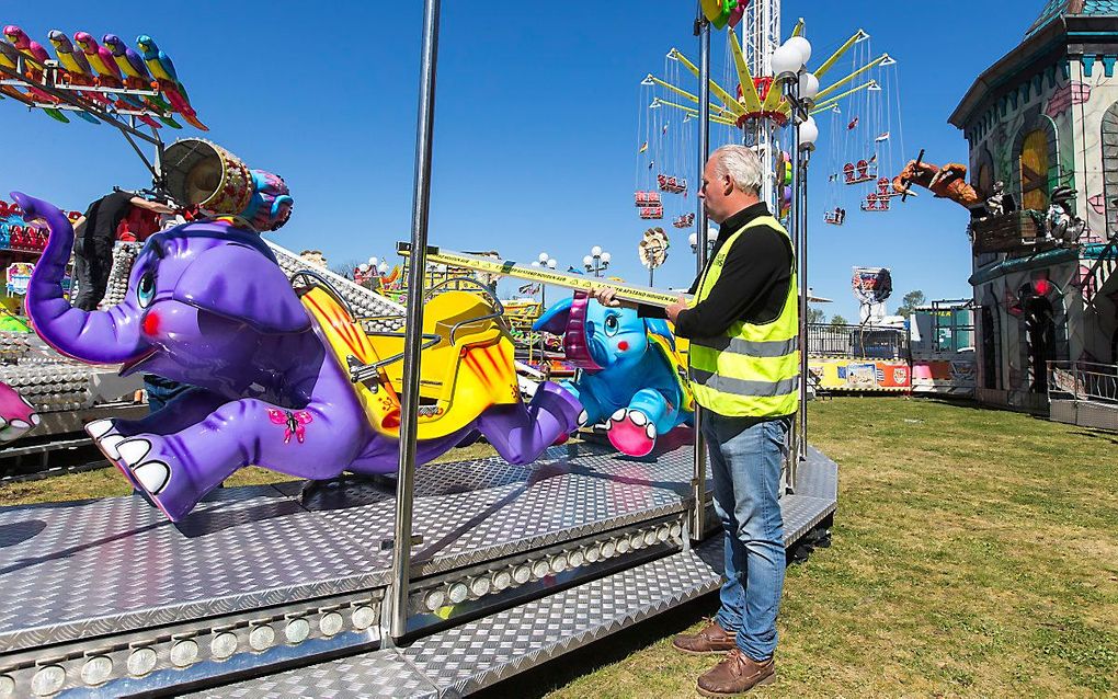 Een proefkermis in Apeldoorn om de coronamaatregelen te testen. beeld ANP