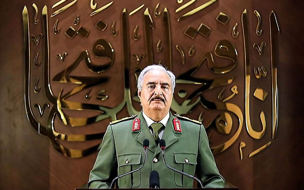 Khalifa Haftar. beeld AFP