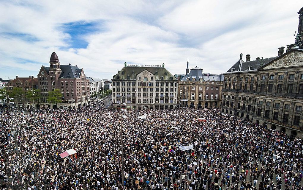 De demonstratie op de Dam. beeld ANP