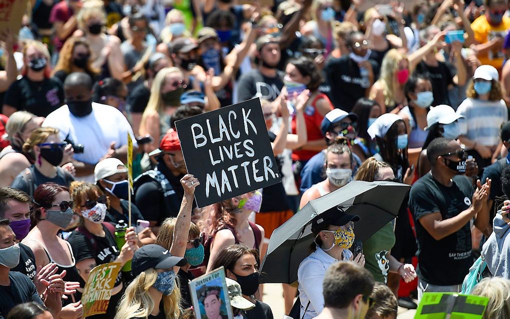 Protest in St. Paul, Minnesota. beeld EPA