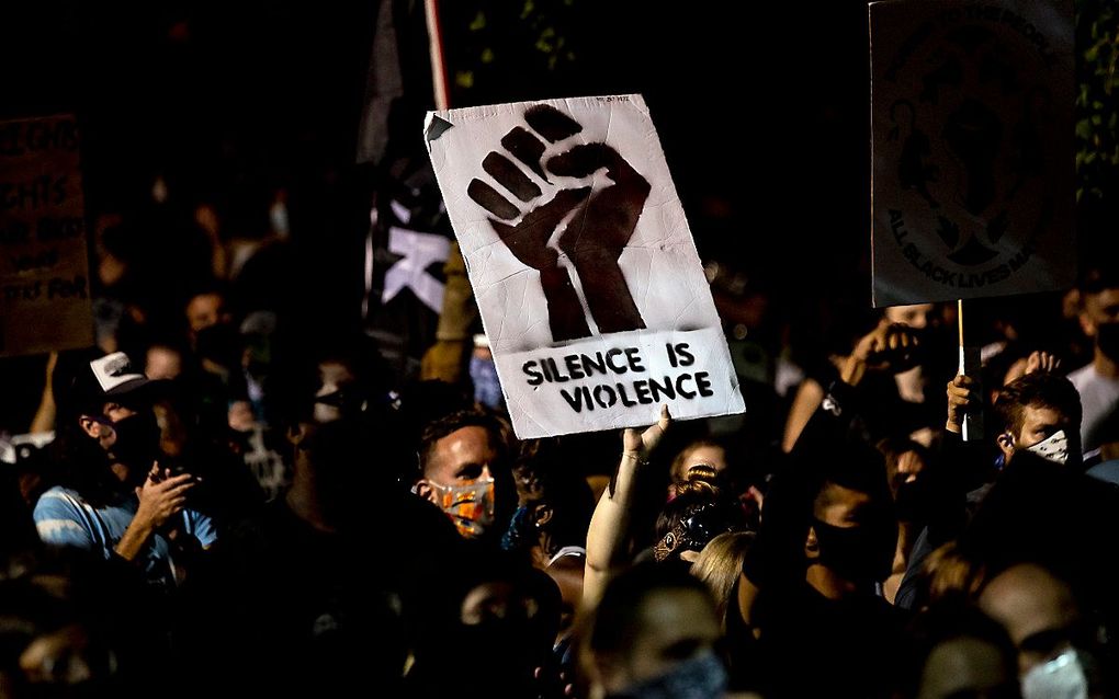 Protesten in Portland. beeld EPA, ETIENNE LAURENT