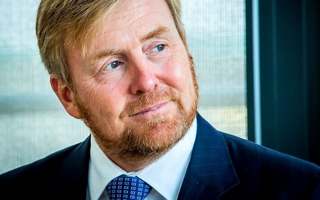 Koning Willem-Alexander met baard. beeld ANP, REMKO DE WAAL