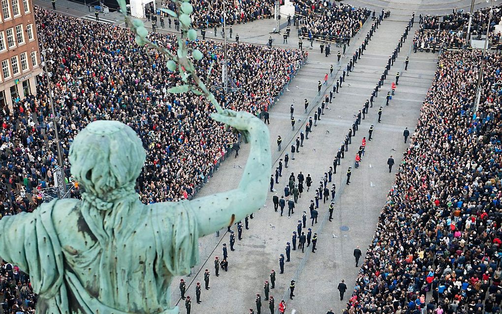 Dodenherdenking op de Dam. beeld ANP