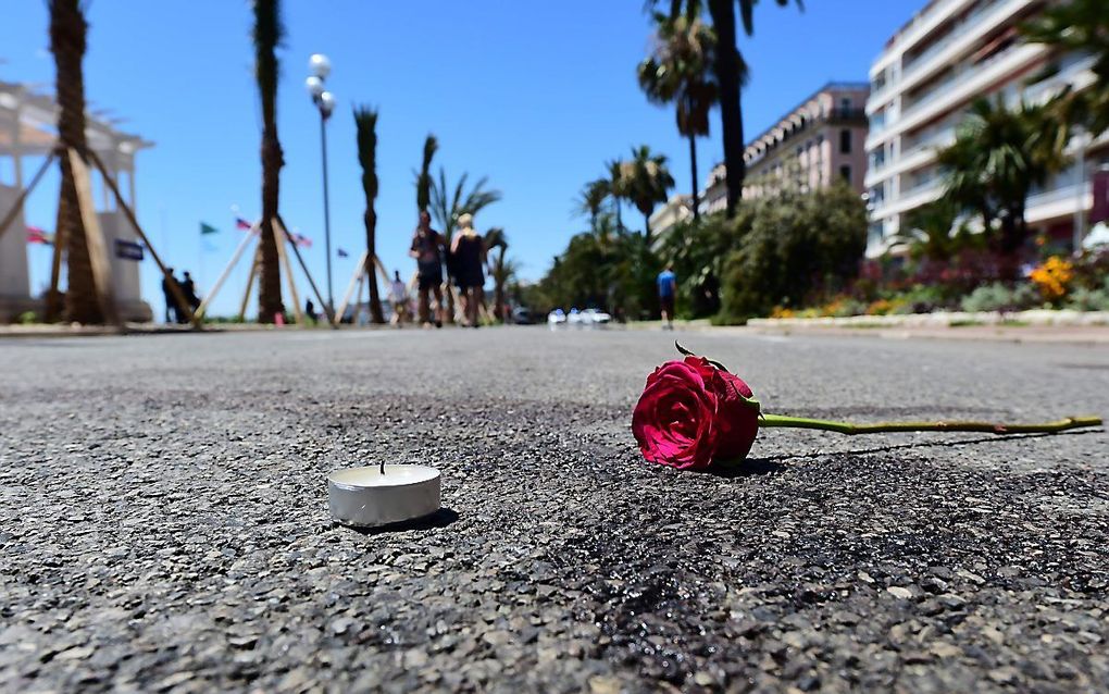 De boulevard van Nice, na de aanslag. beeld AFP