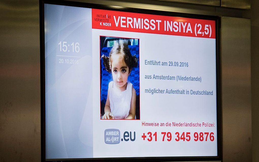 Amber Alert van de vermisde Insiya. beeld ANP