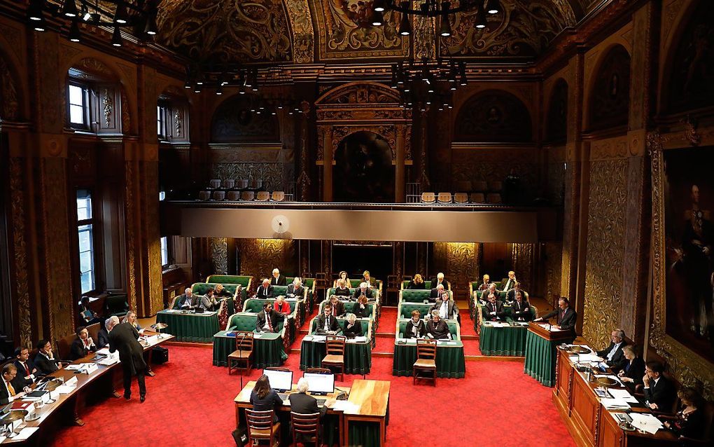 De vergaderzaal van de Eerste Kamer. beeld ANP