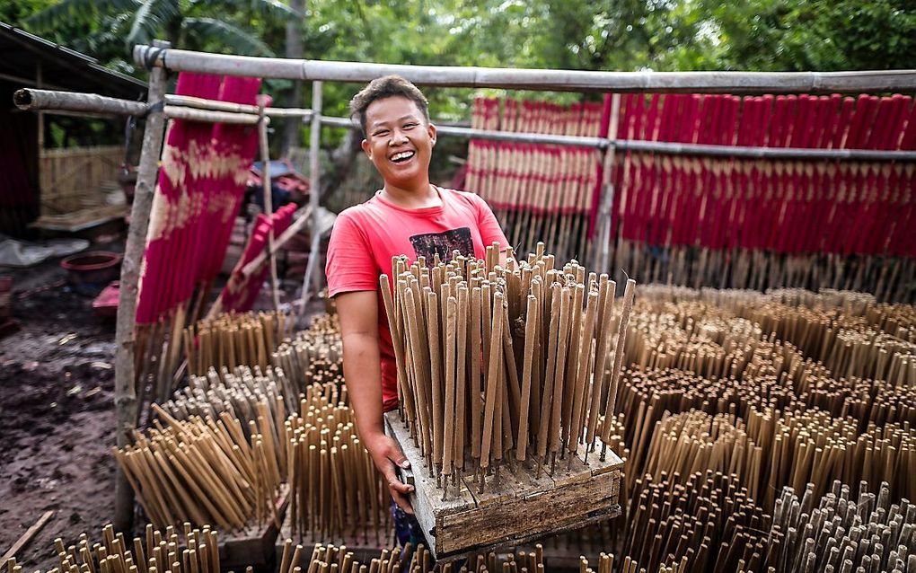 Vuurwerkfabriek in Tangerang. beeld EPA