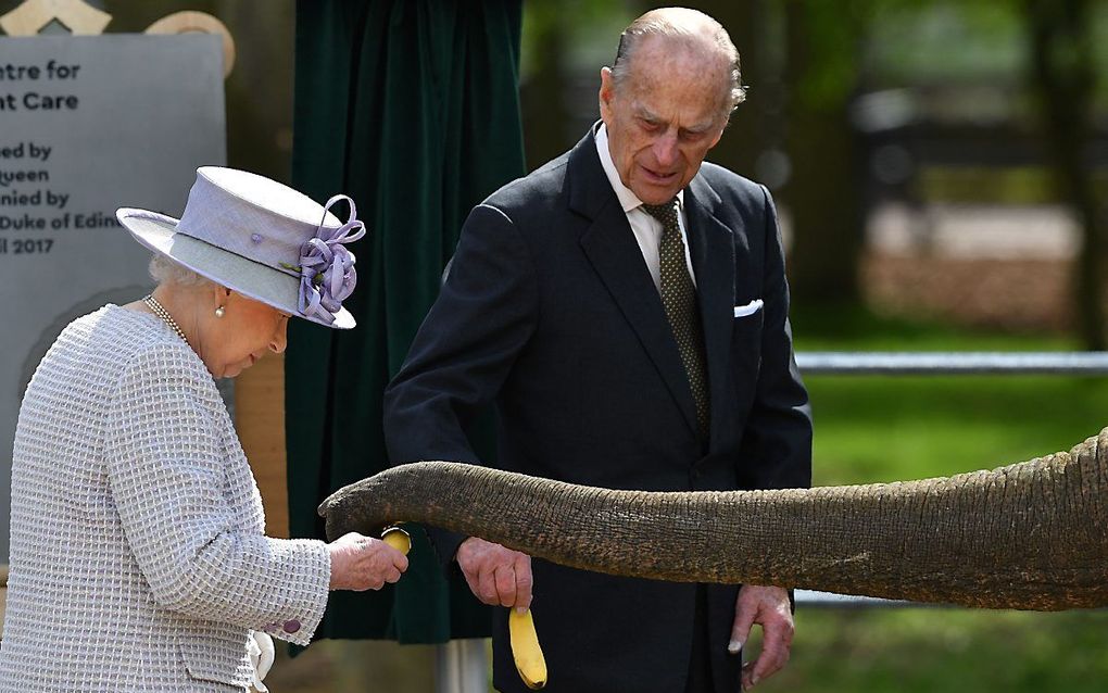 Prins Philip en koningin Elizabeth. beeld AFP