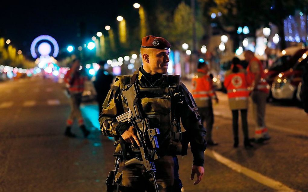 De Champs-Élysées, 20 april. beeld AFP