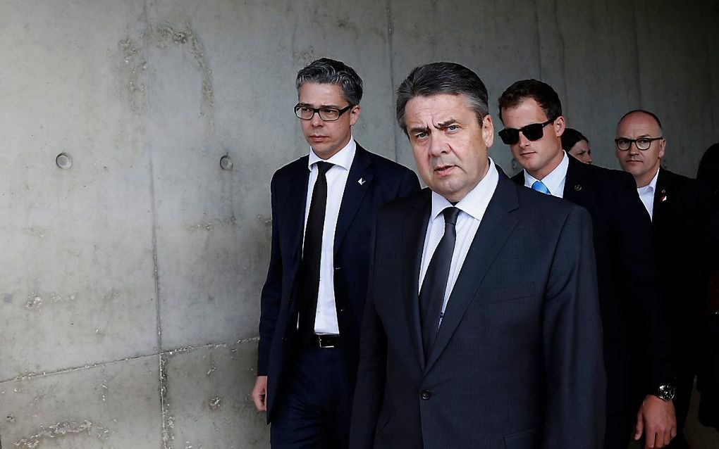 Gabriel maandag in Yad Vashem. beeld AFP