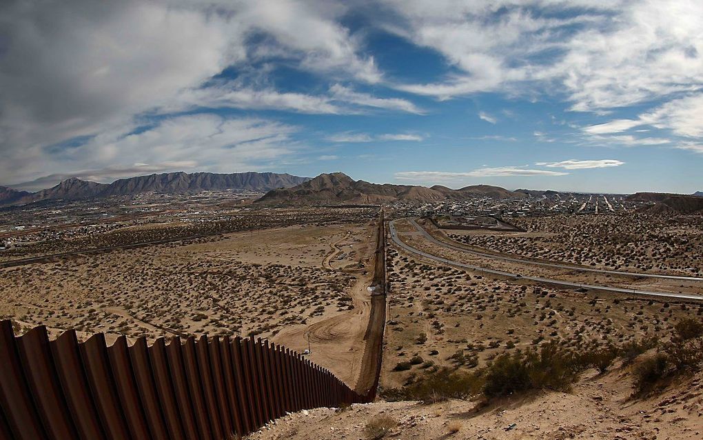 Grens tussen de VS en Mexico. beeld EPA