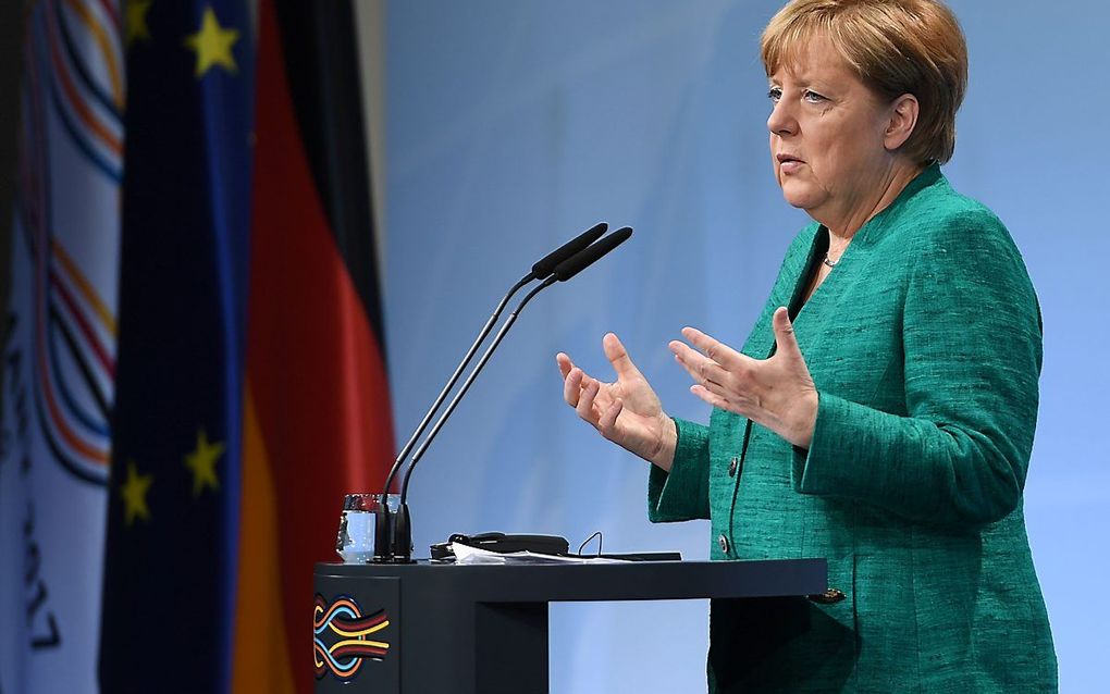 „Het is duidelijk dat we geen consensus konden bereiken”, zei bondskanselier en G20-voorzitter Angela Merkel na afloop. beeld AFP