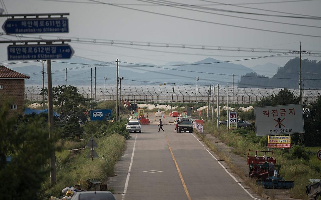 De grens tussen Noord- en Zuid-Korea. beeld AFP