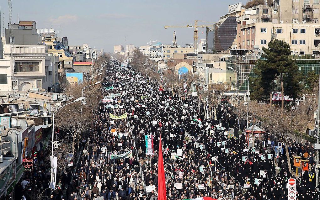 In verschillende steden in Iran werd enkele maanden geleden geprotesteerd tegen het regime.  beeld AFP