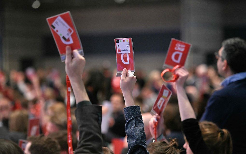 Stemming bij de SPD. beeld AFP