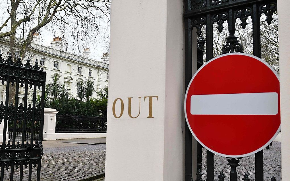 Russische ambassade in Londen. beeld AFP