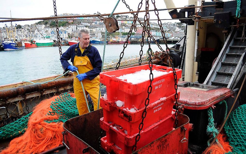 Visser voor de Britse kust. beeld AFP