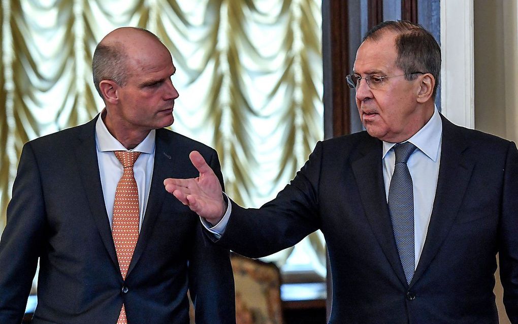 Lavrov en Blok in Moskou. beeld AFP