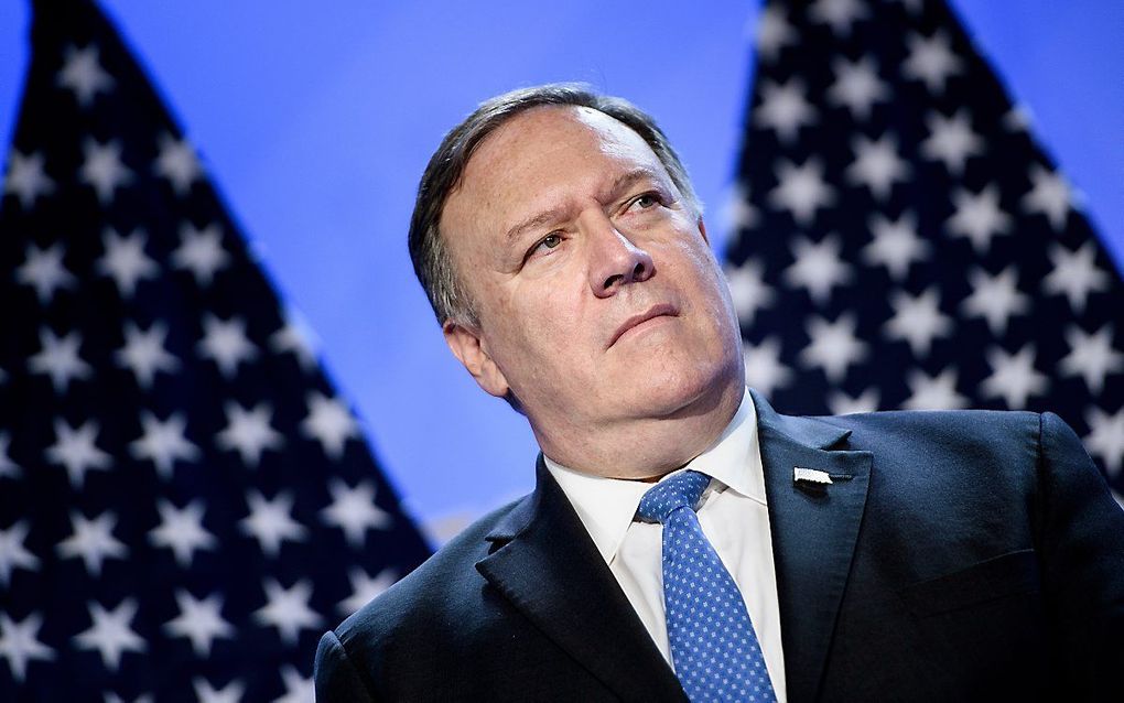 De Amerikaanse minister van Buitenlandse Zaken Mike Pompeo heeft zondag in weinig diplomatieke taal uitgehaald naar Iran.  beeld AFP