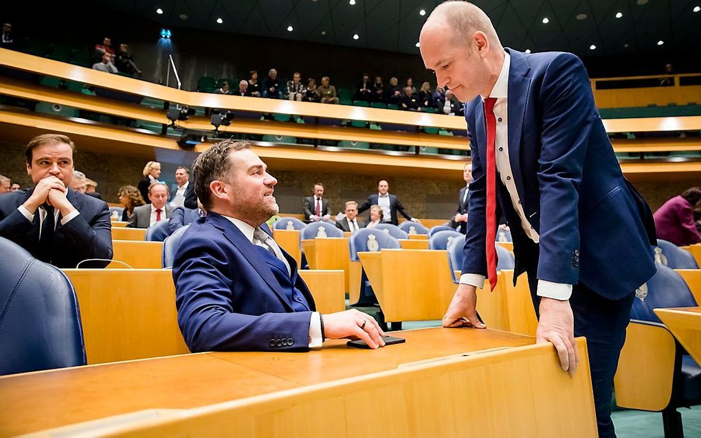 Klaas Dijkhoff van de VVD en Gert-Jan Segers van de ChristenUnie. beeld ANP