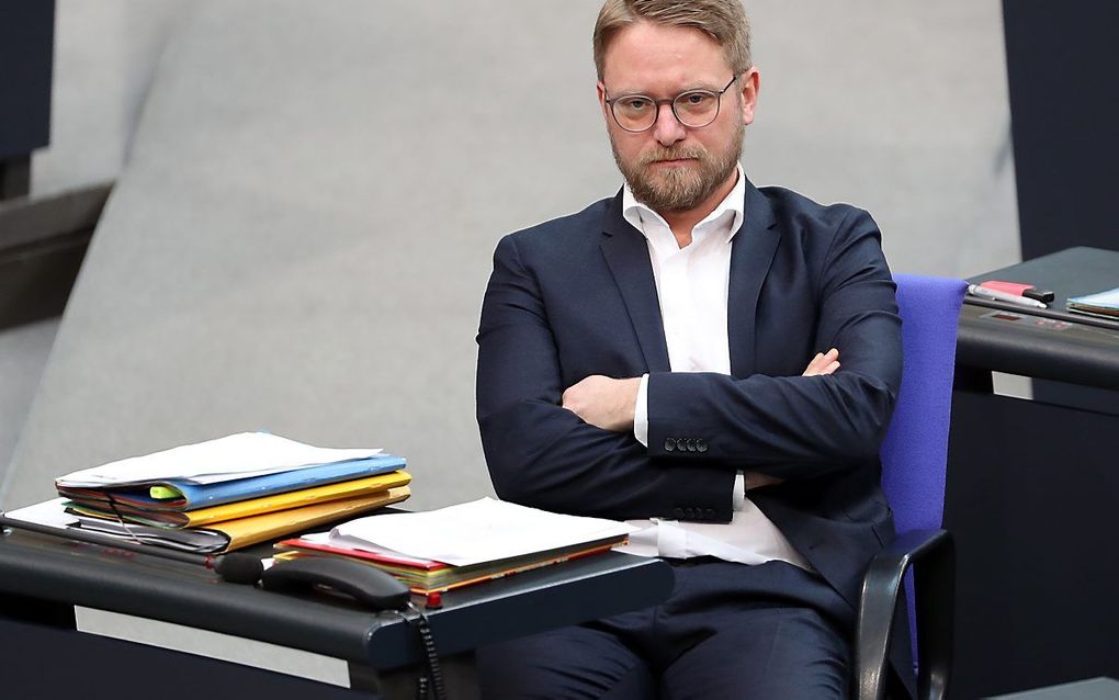 Fractievooriztter Jan Korte van Die Linke. beeld EPA