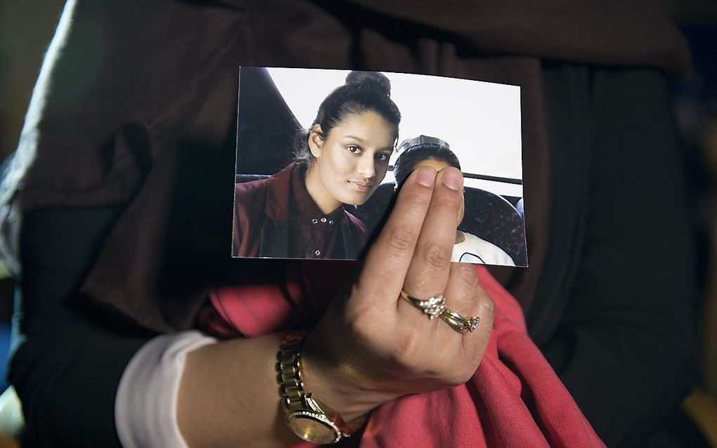 Shamima Begum, de Britse vrouw van de veroordeelde Nederlandse jihadist Yago Riedijk. beeld AFP